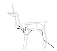 ECD Germany Silhouette Renne LED avec Tête Mobile 85x98 cm Blanc Chaud 230V Lumière Claire et Agréable IP44