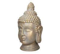 ECD Germany Statue Tête de Bouddha 74,5 cm en polyrésine aspect bronze - Déco Intérieur/Extérieur