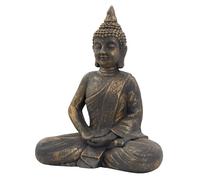 ECD Germany Statue de Bouddha Assis Jardin 63 cm Haut - Polyrésine Résistant aux Intempéries - en Bronze - Sculpture Feng Shui Décoration pour Maison Appartement Jardin - Figurine Décorative Exterieur