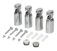 ECD Germany Supports de Fixation pour Radiateur Sèche-Serviettes - Chrome - Convient aux Chrom G