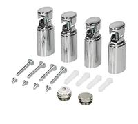 ECD Germany Supports de Fixation pour Radiateur Sèche-Serviettes - Chrome - Convient aux Radiateurs de Salle de Bain Droits et Courbes