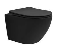 ECD Germany Toilette Suspendu Noir