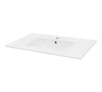 ECD Germany - Vasque encastrable 810x465x175 mm céramique Blanc, trop-plein et trou pour robinet
