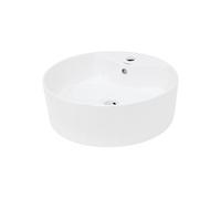 ECD Germany - Vasque à poser ronde 460x460x155 mm céramique blanc - sans kit de vidange