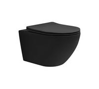 ML-Design WC Suspendu sans Rebord Noir Mat