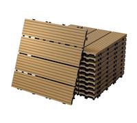 ECD Germany WPC Carreaux 30x30 cm - Teak