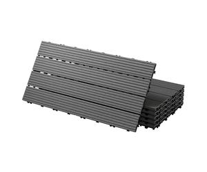 ECD Germany WPC Carreaux de Terrasse 60x30 cm - Anthracite