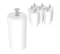 ECENCE Butée tampon pour volets roulants, set de 8 pièces 40mm Blanc | Protection de volet roulant complète avec vis