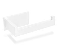 ECENCE Porte Papier Toilette adhésif, Acier Inoxydable 304, Support Papier Toilette Blanc sans Percage + Matériel de Montage