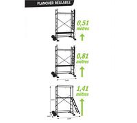 Échafaudage de jardin Centaure GARDEN'UP hauteur de travail 3,40 M - 209700