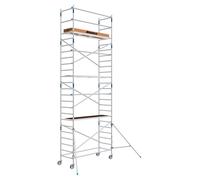 Échafaudage en aluminium Rolsteiger - Hauteur de la plateforme : 6,3 m - 8,3 m - Hauteur de travail - Léger - Travail en toute sécurité