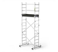 Échafaudage - Hector Pro - Aluminium - 3 en 1 articulé et pliable - Hauteur de travail 4 - 73 m