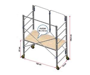 Echafaudage pliable grand public FACAL aluminium 2,80 m - PIEGO-SP