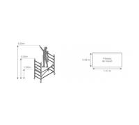 Echafaudage roulant alu FACAL - embase roulante hauteur de travail max 3 m - ALTO3