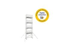 - Echafaudage roulant en Alu 4 planchers Haut. accès 9,9 m - TOTEM 2 LINE 250 TUBE