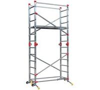 Echafaudage roulant pliable 4 en 1 multifonction 2,4m/4,4m en aluminium Hailo CombiLot 5 G