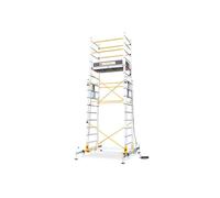 Echafaudage Télescopique Aluminium 5,40m - Plateau 3,40m - TO 3.4 - Norme EN 1004 - Roues Pivotantes