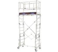 Tubesca-Comabi Échafaudage télescopique X-TOWER – Hauteur 4,80 m avec plancher – 22405530