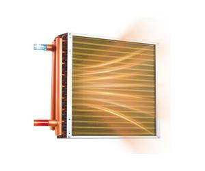 Echangeur de Chaleur Air-Eau à Ailettes 35,2 kW Tubes Cuivre CVC 457x457 mm