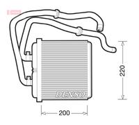 Échangeur de chaleur, chauffage habitacle DENSO DRR12003