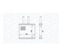 Échangeur de chaleur, chauffage habitacle MAGNETI MARELLI 350218437000