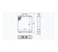 Échangeur de chaleur, chauffage habitacle MAGNETI MARELLI 350218517000