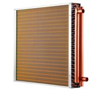 Échangeur de chaleur eau-air, 559 x 559 mm, serpentin d'échangeur de chaleur pour systèmes de chauffage, ventilation et climatisation, avec tubes en cuivre et ailettes en aluminium, puissance de 190 0
