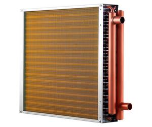 Échangeur de chaleur eau-air, serpentin de radiateur à ailettes de 457 x 457 mm, avec tubes en cuivre et ailettes en aluminium, pour une puissance de 120 000 BTU, destiné aux chaudières à bois extérie