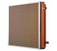 Échangeur de chaleur eau-air, serpentin de radiateur à ailettes de 610 x 610 mm, avec tubes en cuivre et ailettes en aluminium, pour une puissance de 225 000 BTU, destiné aux chaudières à bois extérie