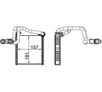 Radiateur de chauffage Grille de radiateur soudée AH 252 000S MAHLE pour VW