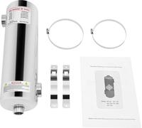 Echangeur de chaleur pour piscine, 60 kW acier inoxydable 304, 200 kBtu/h, circulation régulée par thermostat, argent