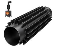 Échangeur de Chaleur pour Poêle à Bois Ø 180 mm Noir - Récupérateur de Chaleur en Acier Résistant pour Tuyau de Poêle et Cheminée - Résistant à la Chaleur - Refroidisseur de Fumées Économique