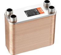 Échangeur de chaleur VEVOR, 80 plaques pour un chauffage efficace, construction en acier inoxydable durable, format 5x12 pouces, lot de 100 pièces