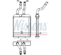 Échangeur Thermique Chauffage Intérieur Aluminium Plastique pour Alfa Romeo 147
