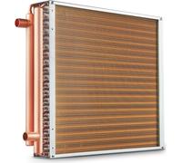 Échangeur thermique eau-air 20" x 20" 3 rangées Ports en cuivre 3/8" 242 ailettes