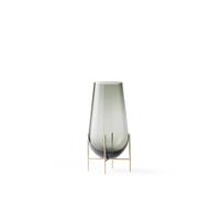 Audo Copenhagen Petit vase Échasse verre teinté fumé