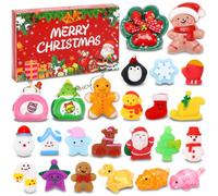 Echehi Calendrier De l'Avent 2026, 24 Jours De Surprise Avec 19 Jouets Squishy Et 3 Porte-Clés, Calendrier De l'Avent Squishy Pour Enfants Garçons Filles Cadeaux De Fête