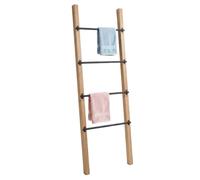 Relaxdays Échelle serviettes 4 barres bois métal