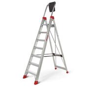 Échelle aluminium 7 marches - Faraone - Lady7 - Hauteur de travail 336 cm - Plateforme antidérapante