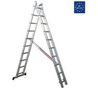 Echelle Aluminium semi-professionnelle transformable 2x10 Haut travail 5,65 m TR2 Escalux G