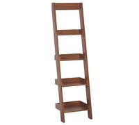 Echelle Bois Foncé 5 Niveaux en MDF Finition Mate 169 cm Look Naturel Mobile Duo