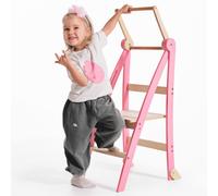 Goodevas Montessori Leader en bois - Gain de place - Échelle d'apprentissage pliable - Tabouret pour enfants - Escalier pliable pour enfants - Échelle d'apprentissage avec protection anti-basculement