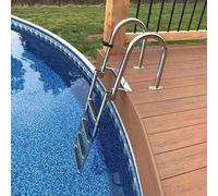 Échelle De Bain Échelle Bateau Extensible, Crochet Robuste pour Piscine avec 4 Marches Antidérapantes, Échelles Pont Natation Clip en Plastique, Acier Inoxydable Marin