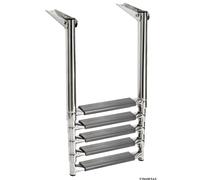 Échelle de bain extensible 5 marches avec cadre tubulaire ovale, 1 pièce