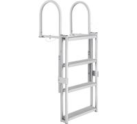 Echelle de bain télescopique 4 marches - Echelle pliante pour bateau, yacht et navire - 465x605x1400-1705mm - Escabeau robuste et sûr