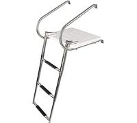 Échelle de Bateau en Acier Inoxydable à 3 marches, Pliable et télescopique, pour Bateaux de pêche, échelles d'embarquement pour Un accès Facile (B)