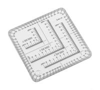 Échelle de carte flexible et rapporteur, pour l'arpentage du génie de construction, règle de travail en acrylique multi-coordonnées avec échelle claire, outil d'arpentage d'ingénierie