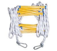 Échelle de corde échelle de secours - 3 m - Ignifugée - Mousquetons