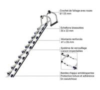 Echelle De Couvreur De 6.70m De Longueur : Échelle Avec Crochets De Toit. - Evoklip/330