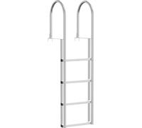 Échelle de dock à 4 étapes Argent 45 ×11,5 ×162 cm Aluminium